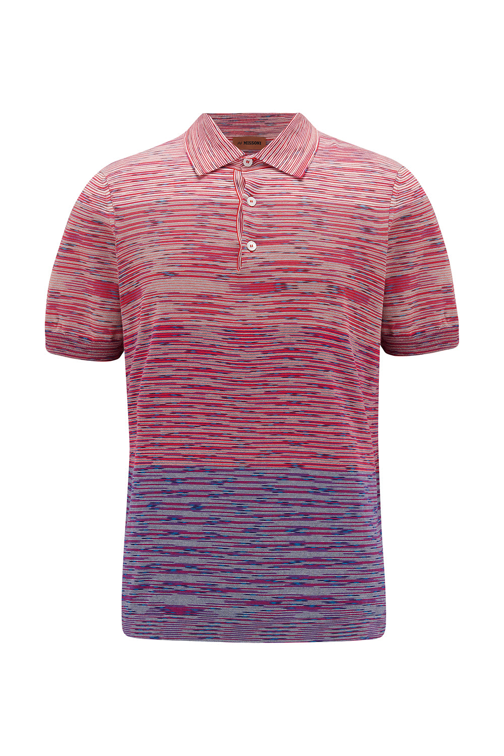 Missoni Men s Pink Knitted Stripe Polo Shirt Linea Fashion