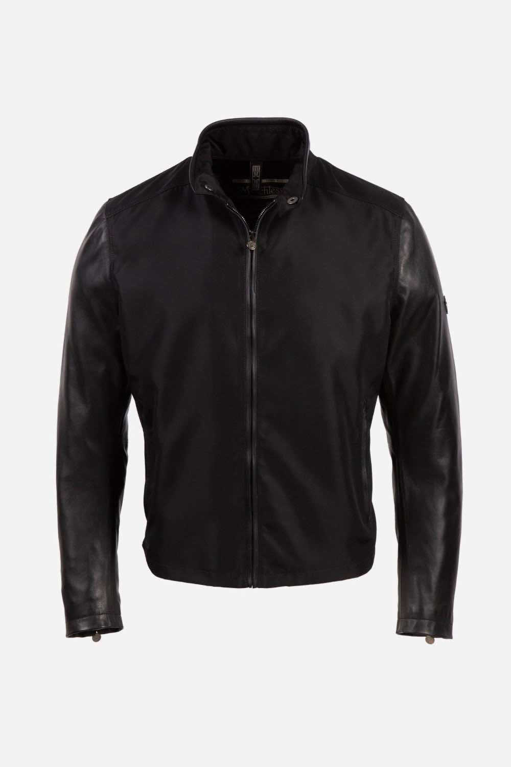 Matchless Seal Hybrid Men's Blouson Jacket Black - Front View