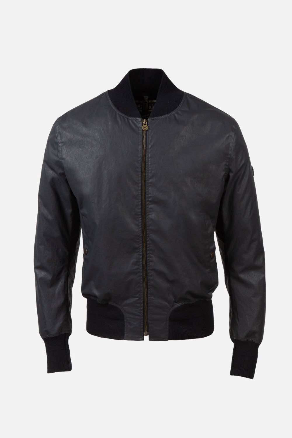 Matchless Ian Men's Cotton Bomber Jacket Navy - Front View