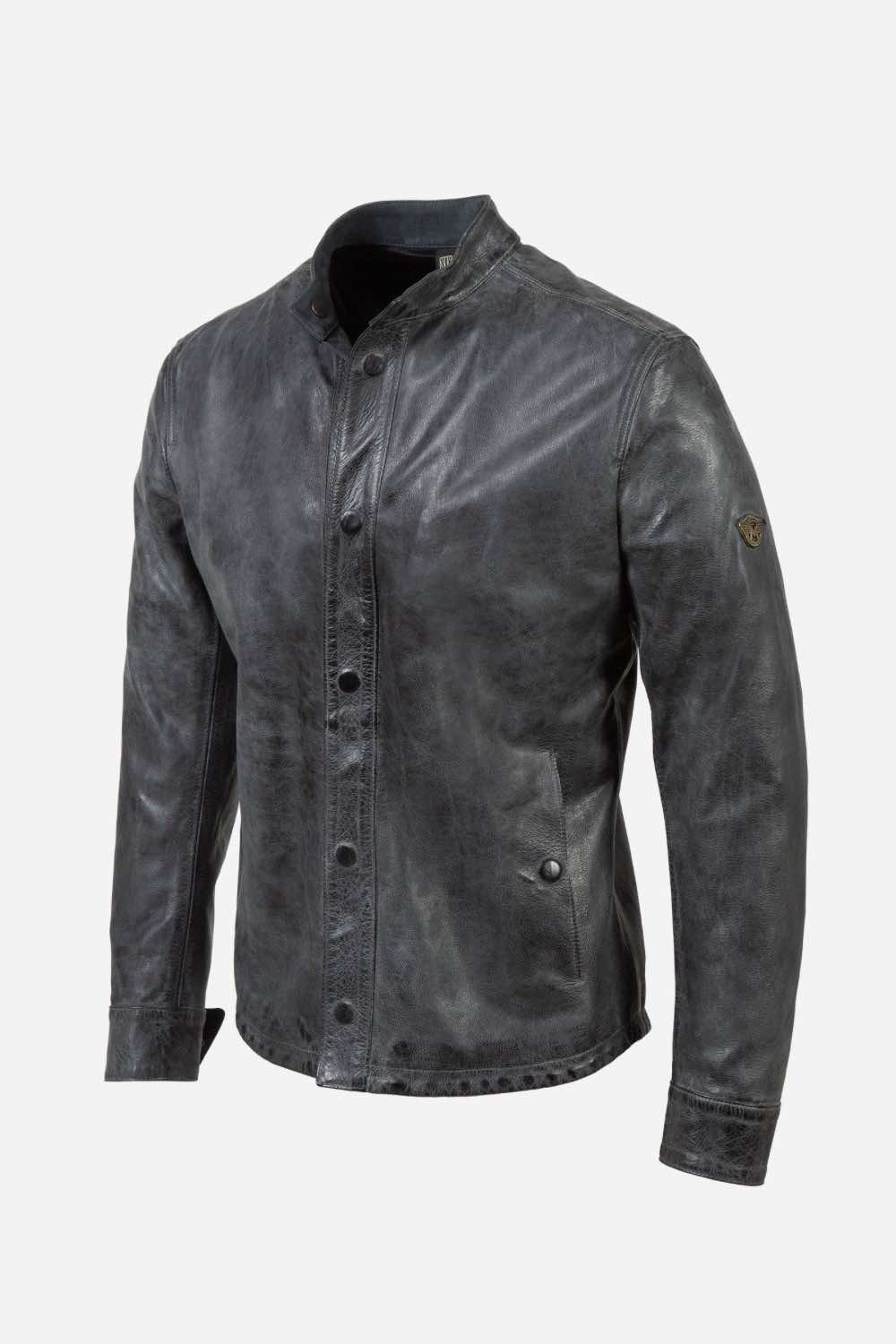 Matchless Shoreditch Shirt Men's Leather Jacket Ottanio - Side View