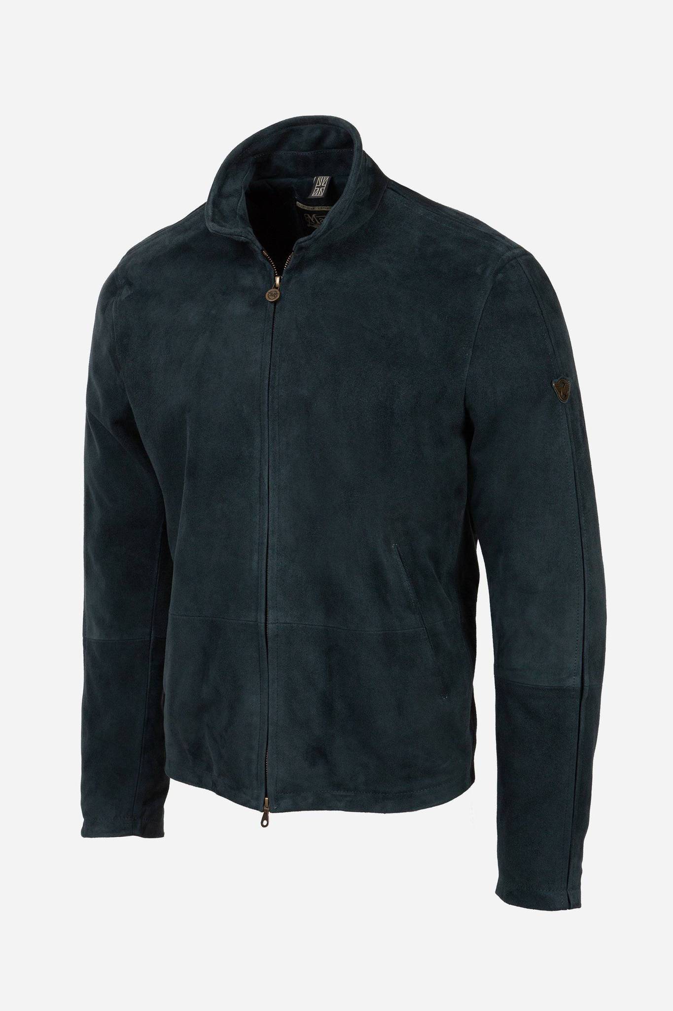 Matchless Craig Men’s Suede Blouson Ottanio Blue - Side View