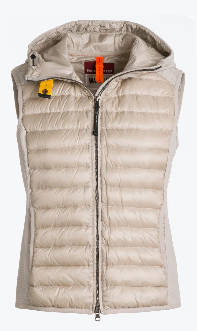 Parajumpers Nikky Women's Down Gilet Silver Grey - Front View Large