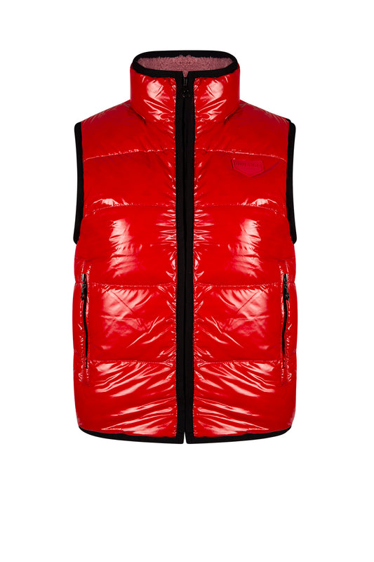 Duvetica Grumium Women's Reversible Down Gilet Red - Front View Red