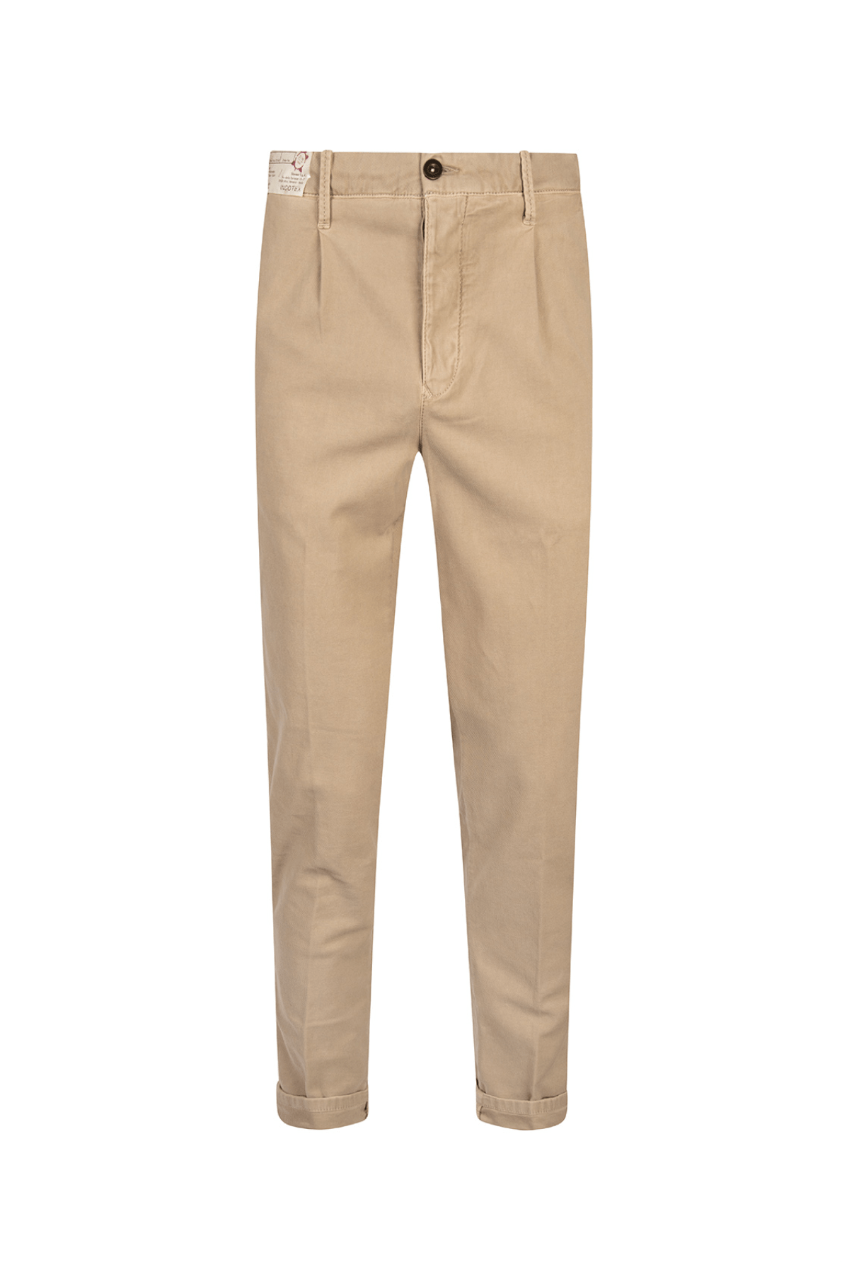 Men's Beige Trousers by Incotex - Front View
