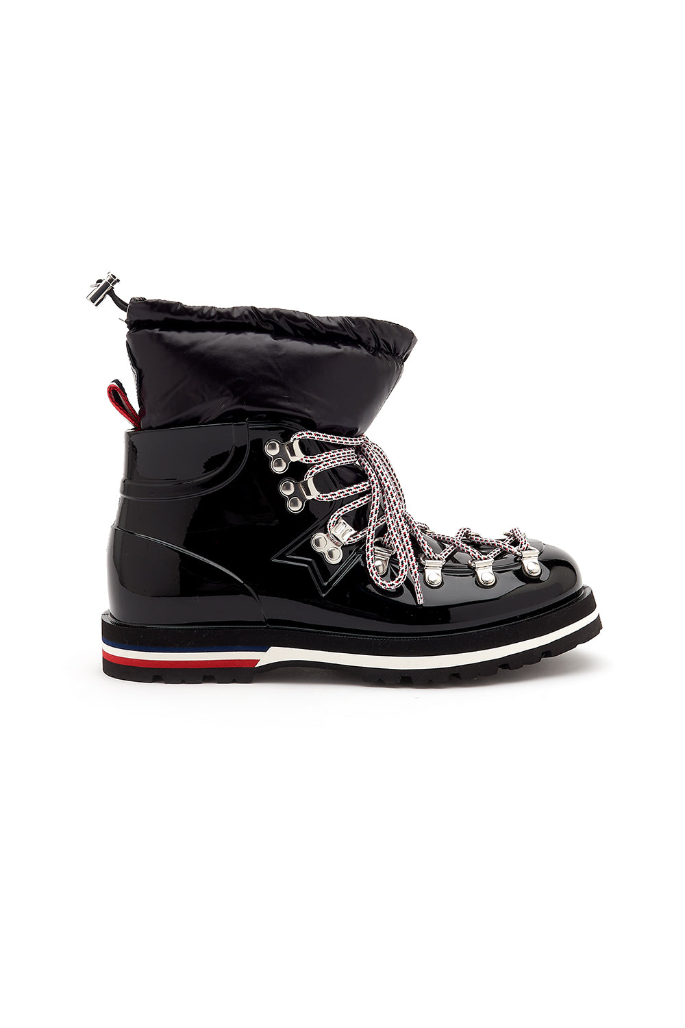 Moncler Inaya Women's Rubber and Down Ankle Boots Black - Side View