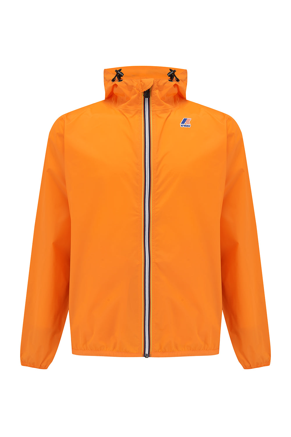 K-Way Le Vrai Claude 3.0 Men’s Hooded Nylon Jacket Orange - Front View