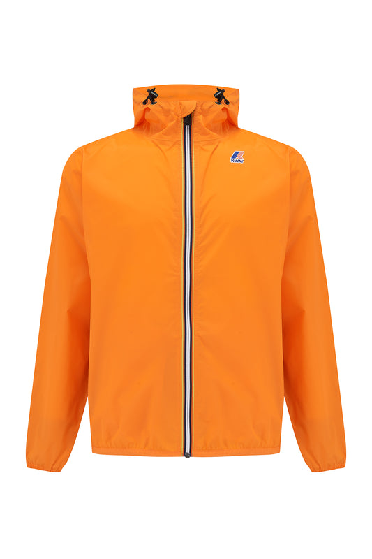 K-Way Le Vrai Claude 3.0 Men’s Hooded Nylon Jacket Orange - Front View