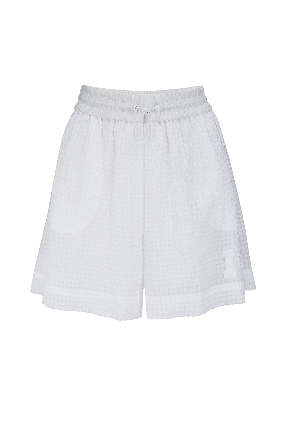 Iceberg Women's High-rise Drawstring Shorts White - Front View