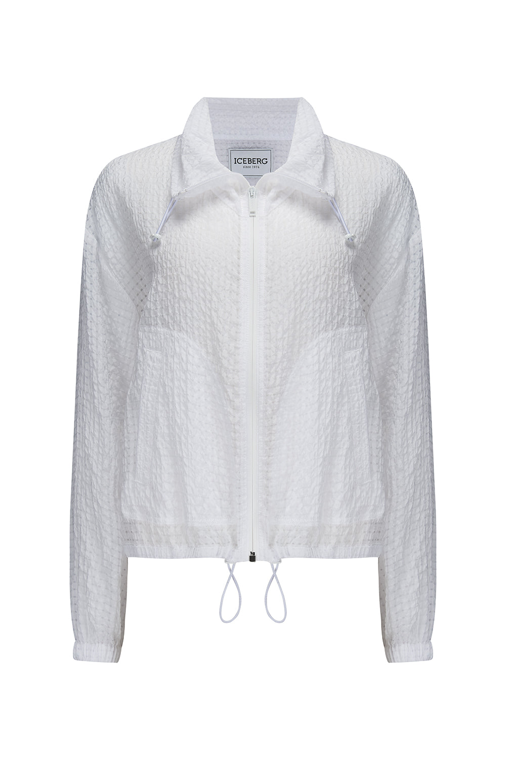 Iceberg Women's Broderie Anglaise Demi-sheer Jacket White - Front View