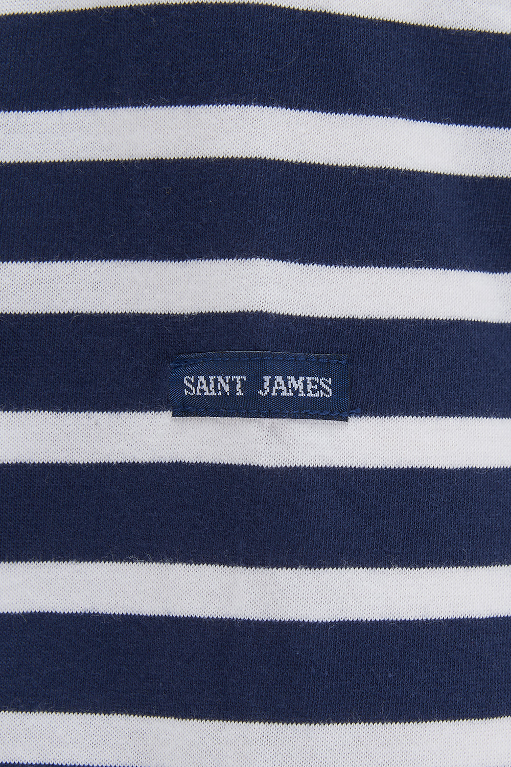 Saint James Galathee II Women’s Long-sleeved T-shirt Navy/White - Close Up Logo