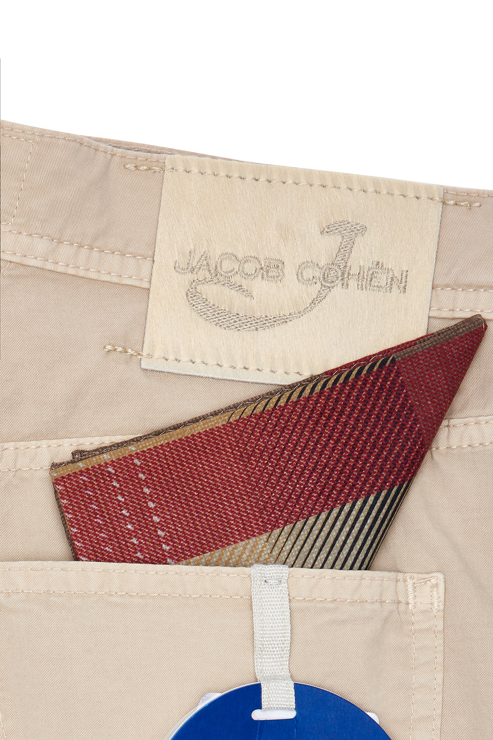 Jacob Cohën J6636 Men's Bermuda Shorts Beige - Close Up Scarf and Logo Patch