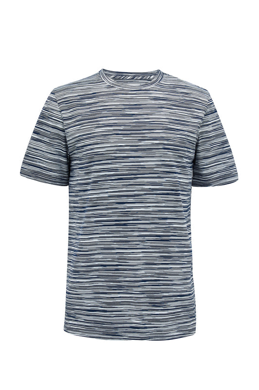 Missoni Men’s Classic Space-dye T-shirt Navy - Front View