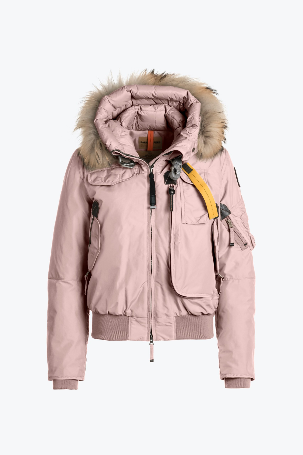 Parajumpers Gobi Women's Hooded Bomber Jacket Pink - Front View