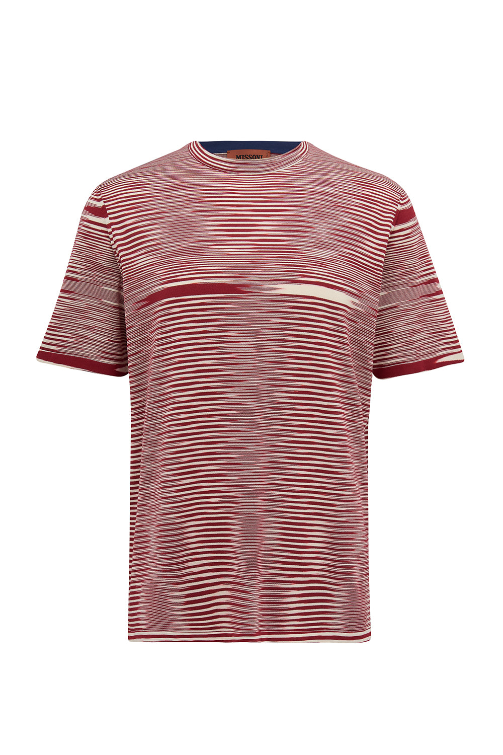 Missoni Men’s Space-dyed Stripe Top Red - Front View