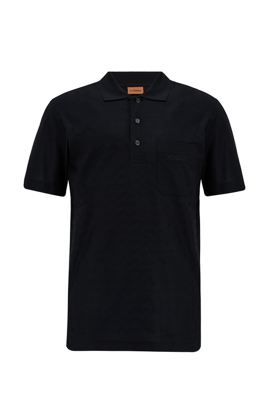 Missoni Men's Seraphim Polo Shirt Black - Front View