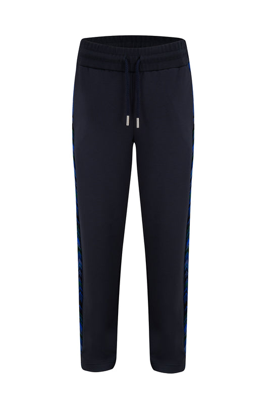 Missoni Chevron Side Trim Joggers Navy - Front View