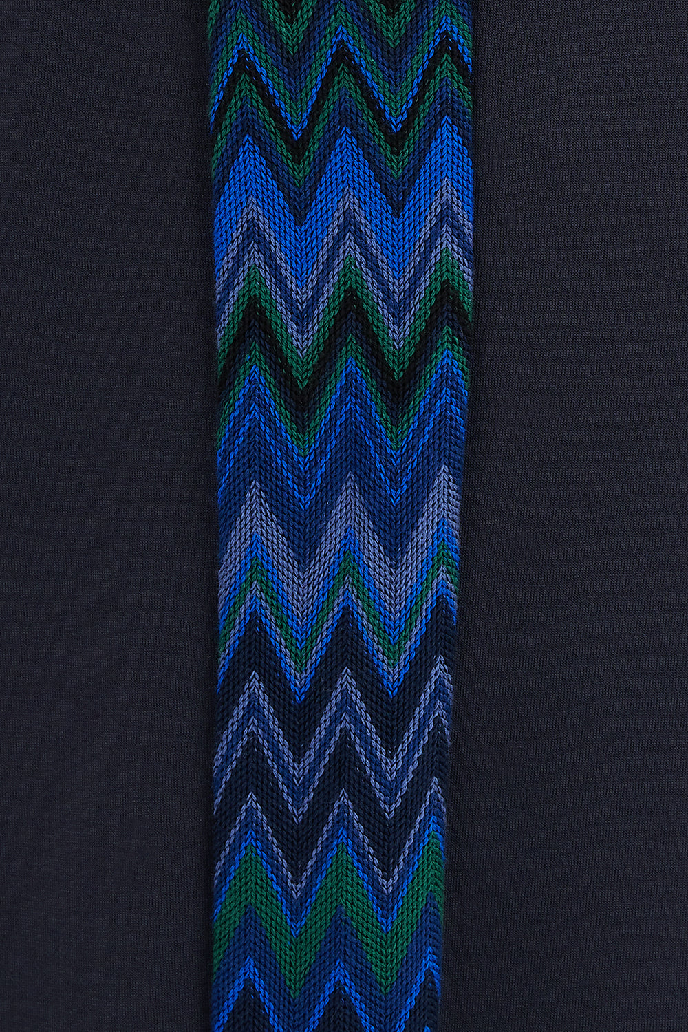 Missoni Chevron Side Trim Joggers Navy - Close Up Side Pattern