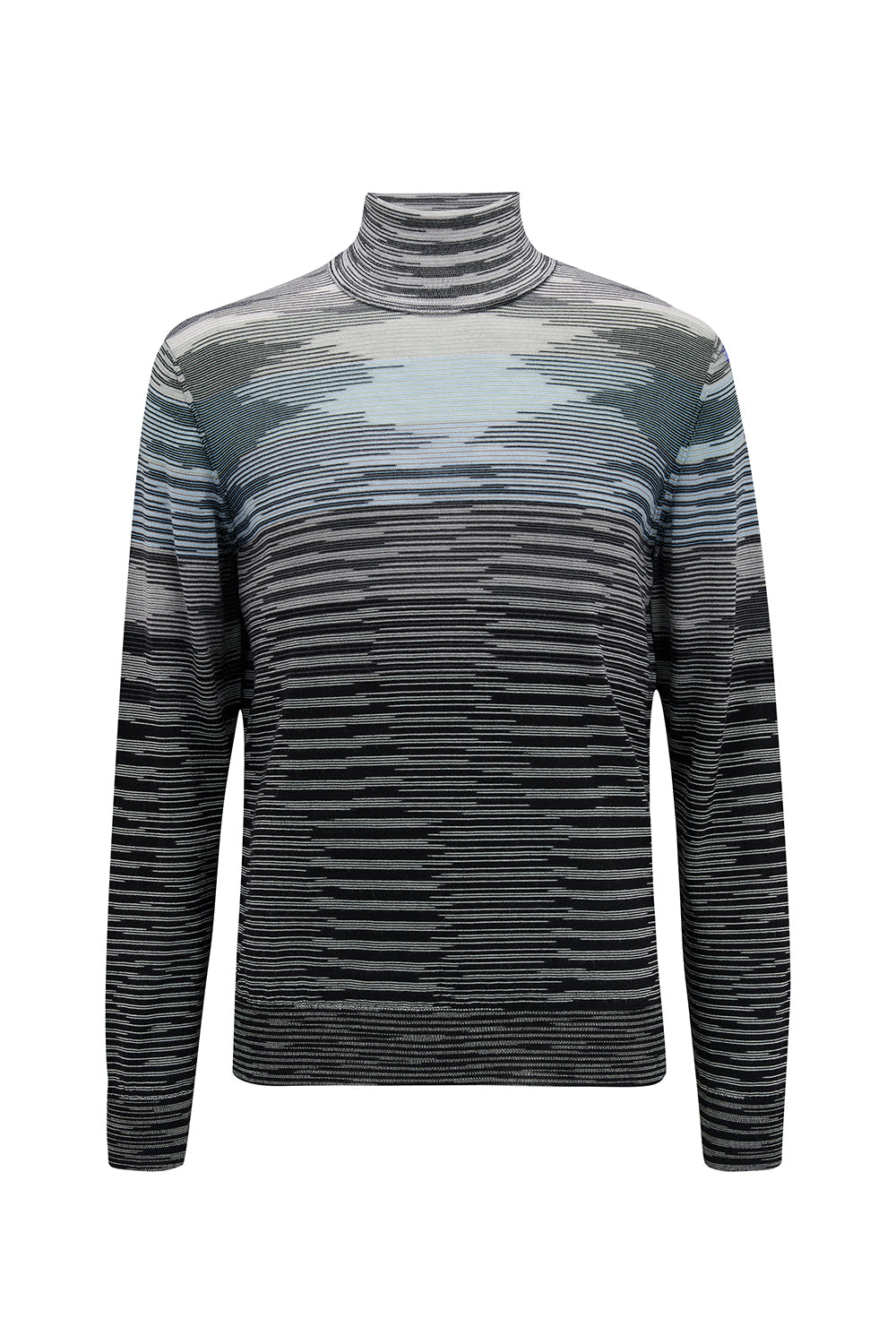Missoni Space-dye Roll Neck Sweater Blue - Front View