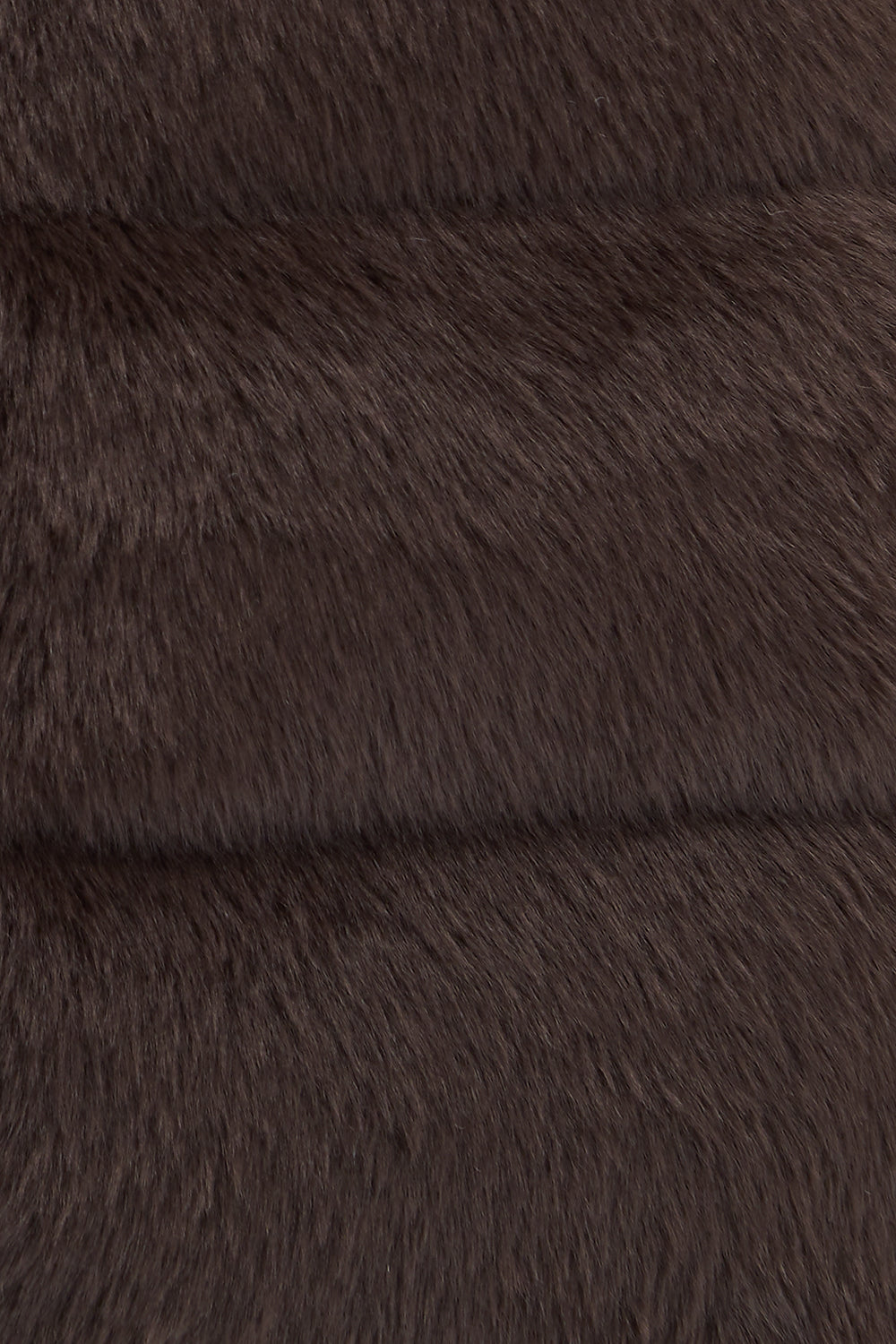 Herno Women’s Faux Fur Down Jacket Dark Brown - Close Up Fabric