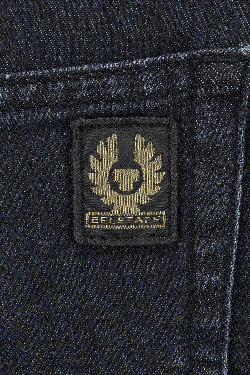 Belstaff Men's Longton Slim Jeans Black - Close Up Logo