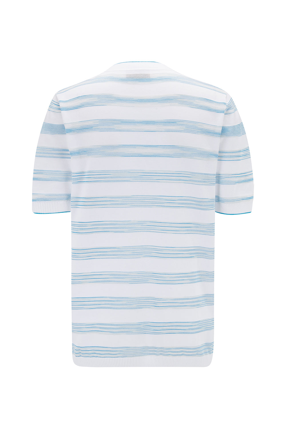 Missoni Men’s Striped Crew-Neck T-shirt White - Back View