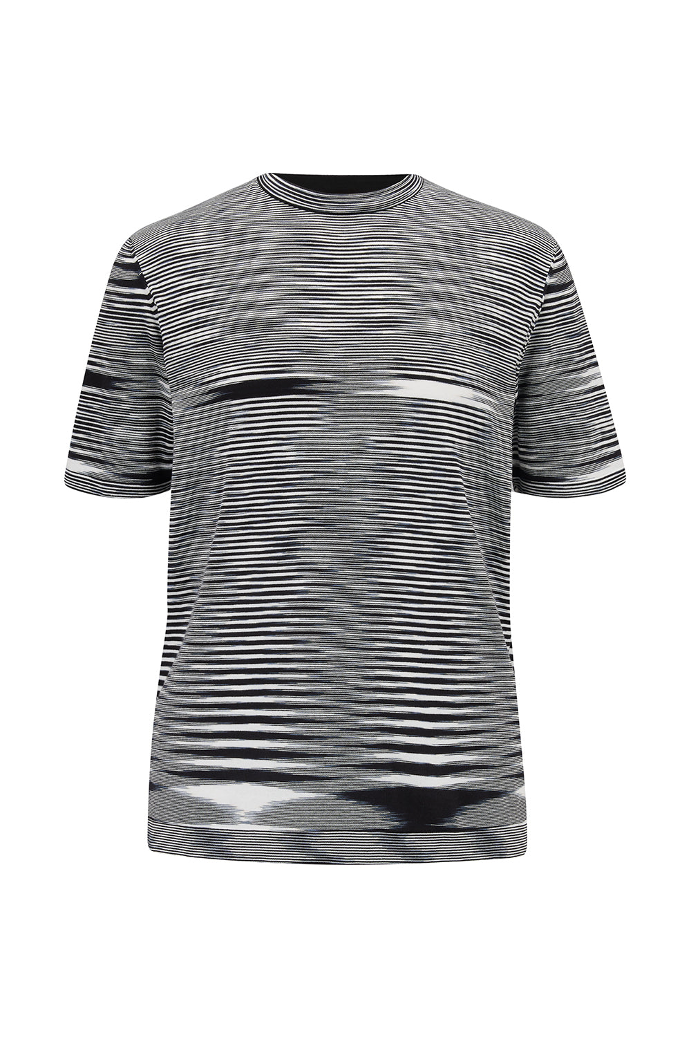 Missoni Men’s Crew-Neck T-shirt Black/White - Front View