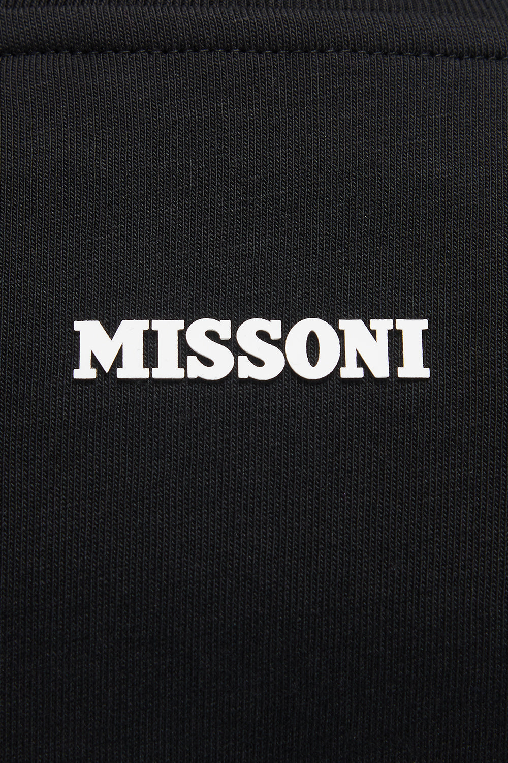 Missoni Men’s Crew-neck T-shirt Black - Close Up Logo