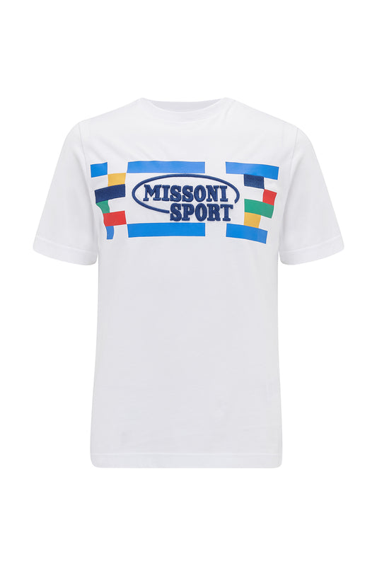 Missoni Men's Short-Sleeve Print T-shirt White - Front View