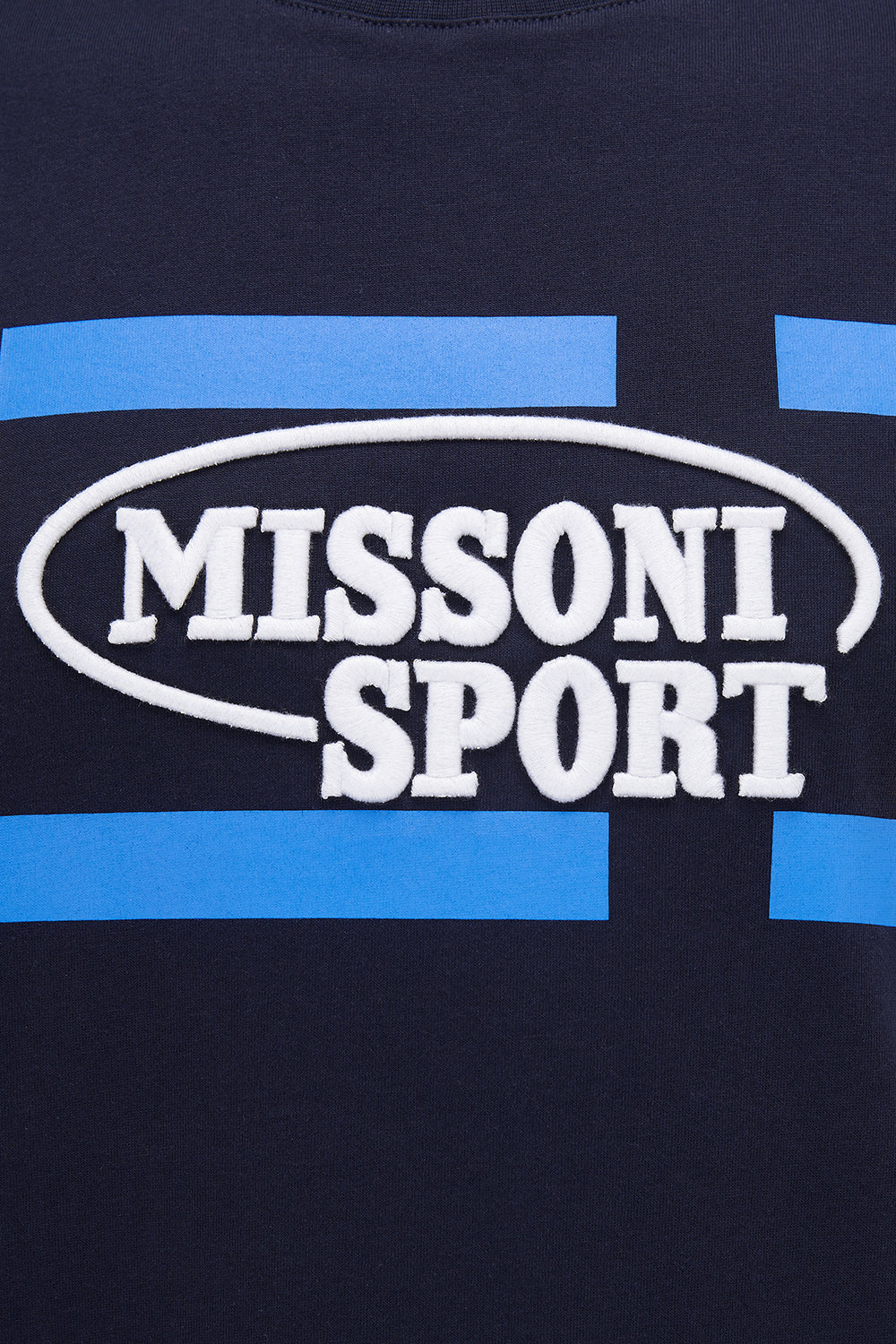 Missoni Men's Short-Sleeve Print T-shirt Navy - Close Up Logo