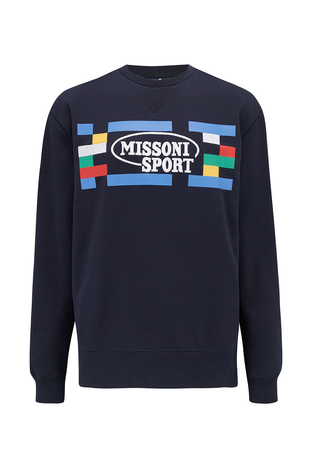 Missoni Men’s Cotton Sweater Navy - Front View