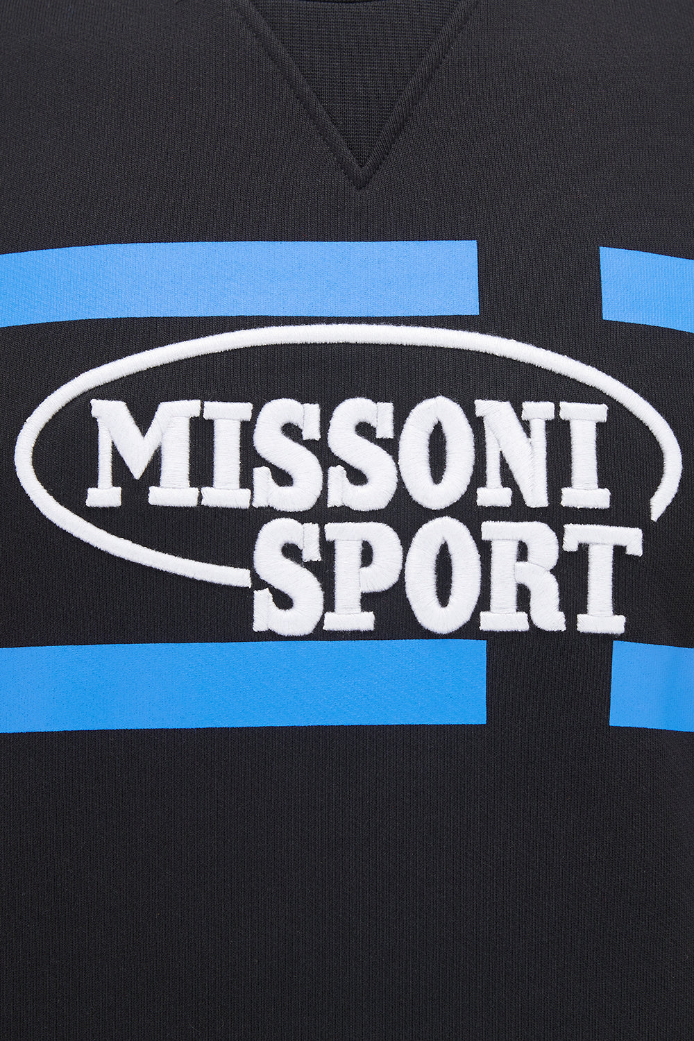 Missoni Men’s Cotton Sweater Black - Close Up Logo