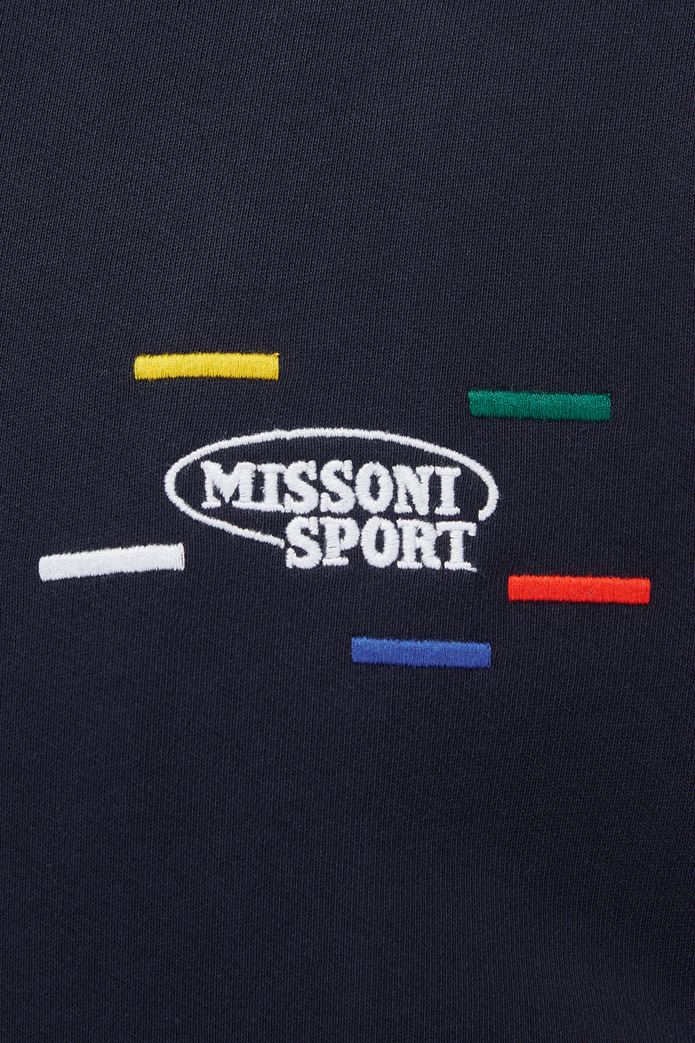 Missoni Men's Print Hoodie Navy - Close Up Logo