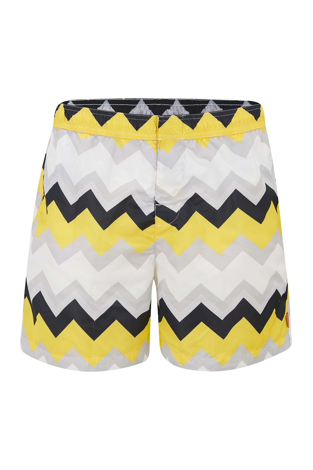 Missoni Men's Zigzag Swim Shorts Yellow - Front View