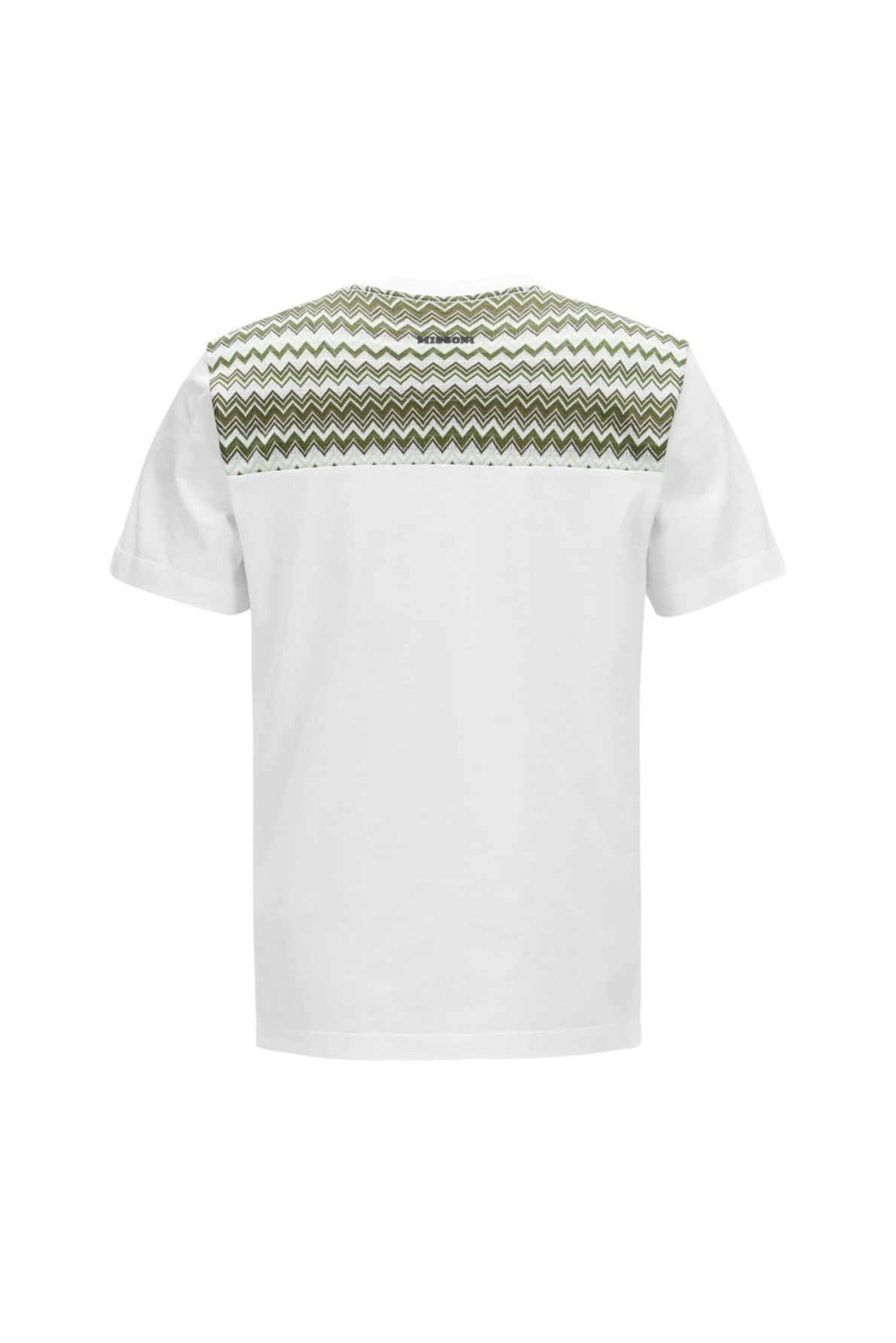 Missoni Men’s Crew-neck T-shirt White/Green - Back View
