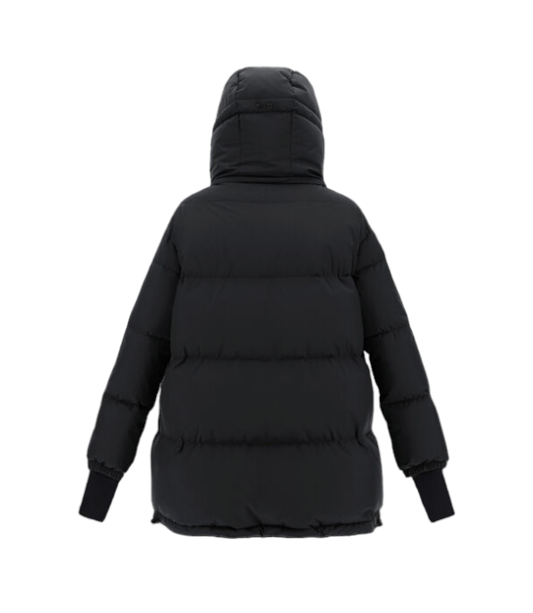 Women's Black Coat by Herno - Back View