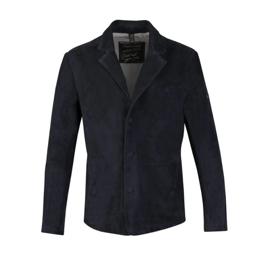 Matchless Craig Men’s Suede Blazer Navy - Front View