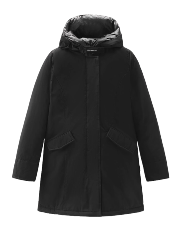 Woolrich Women's Arctic Down Parka Coat Black - Front View