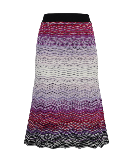 Missoni Women's Zig-Zag Knitted Skirt Multicolour - Front View