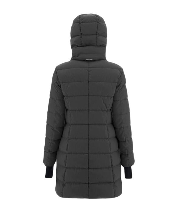 Women's Grey Coat by Herno - Back View
